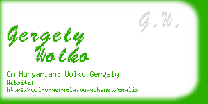 gergely wolko business card